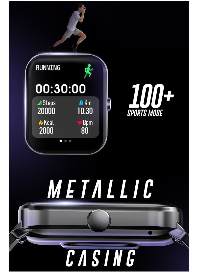 Faster - Faster Nerv Smart Watch 3- Smartwatch 1.99 Inches TFT Display 240x 286 Resolution- Smartwatches for Women and Men- Health and Fitness Tracker 100 Plus Sports Mode - Image 1
