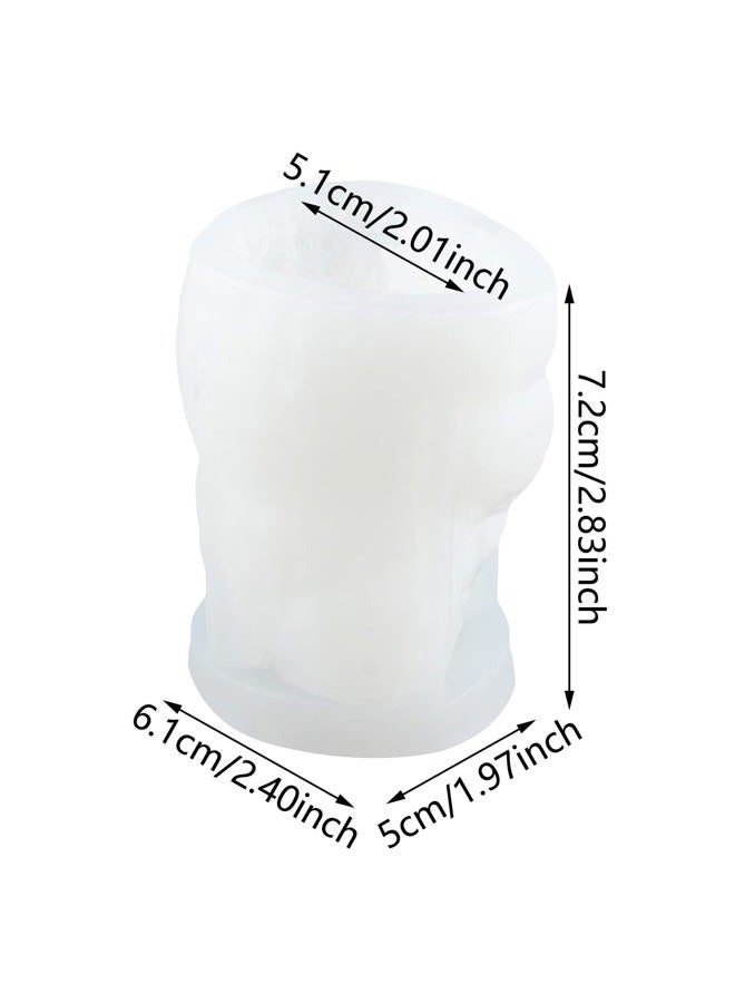 XIAOSHUI Rose Bear Candle Mold Bear Molds Rose Bear with Love Candle Silicone Mold for Candle Home Decorate Mold Candle Making Aromatherapy Gypsum Candles Clay Craft, white - Image 2