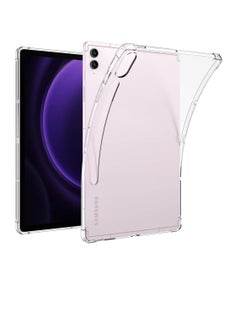 Transparent Case Compatible with Samsung Galaxy Tab S9+ Plus/Galaxy Tab S9 FE+ Plus 12.4 Inch 2023, Ultra Thin Silicone Shockproof Back Shell HD Transparent TPU Protective Cover - Clear
