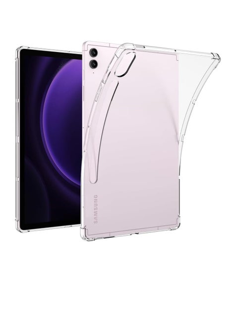 Transparent Case Compatible with Samsung Galaxy Tab S9+ Plus/Galaxy Tab S9 FE+ Plus 12.4 Inch 2023, Ultra Thin Silicone Shockproof Back Shell HD Transparent TPU Protective Cover - Clear