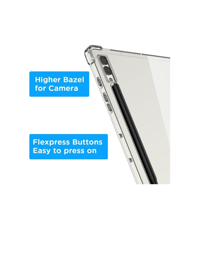 Generic - Transparent Case Compatible with Samsung Galaxy Tab S9+ Plus/Galaxy Tab S9 FE+ Plus 12.4 Inch 2023, Ultra Thin Silicone Shockproof Back Shell HD Transparent TPU Protective Cover - Clear - Image 1