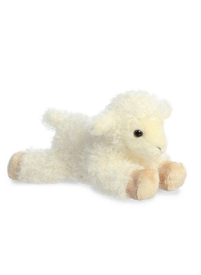 Aurora® Adorable Mini Flopsie™ Luna Lamb™ Stuffed Animal - Playful Ease - Timeless Companions - White 8 Inches - Image 1