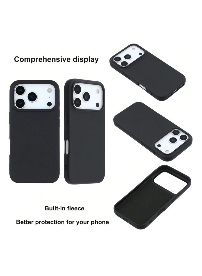 Case Cover for iPhone 17 Pro Max three-Layer Liquid Silicone . Soft Gel Rubber Construction with Shockproof Protection and Anti-Scratch Microfiber Lining. - Image 3