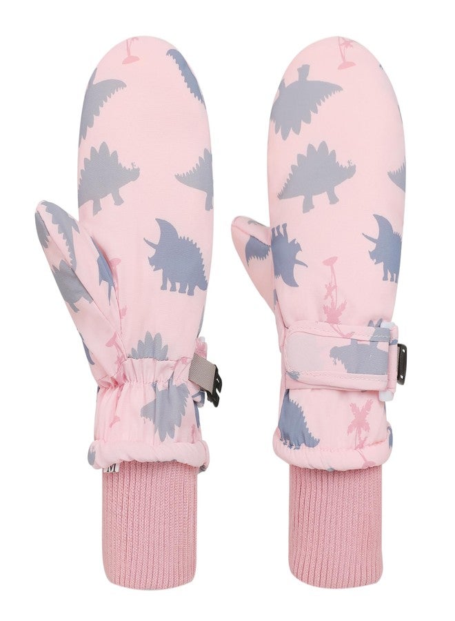 ENBAOHUI Baby Waterproof Mittens Threaded waterproof Mitten Fleece Lined Glove Kids Snow Ski Mitten for Boys Girls Pinkmixed&E1307Rose 6Months-3T - Image 2