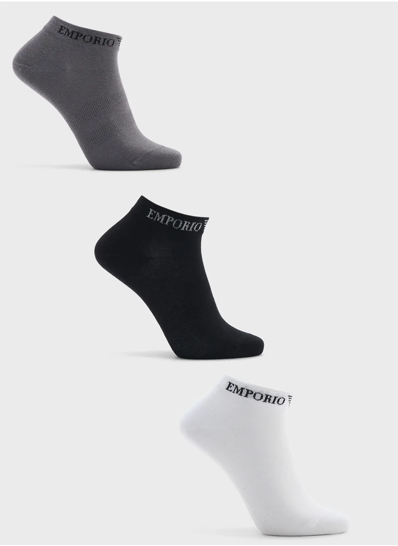EMPORIO ARMANI 3-PACK SNEAKER SOCKS