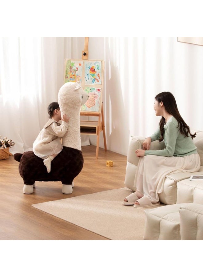 Alpaca Padded Footstool, Animal Change Shoe Footstool - Image 1