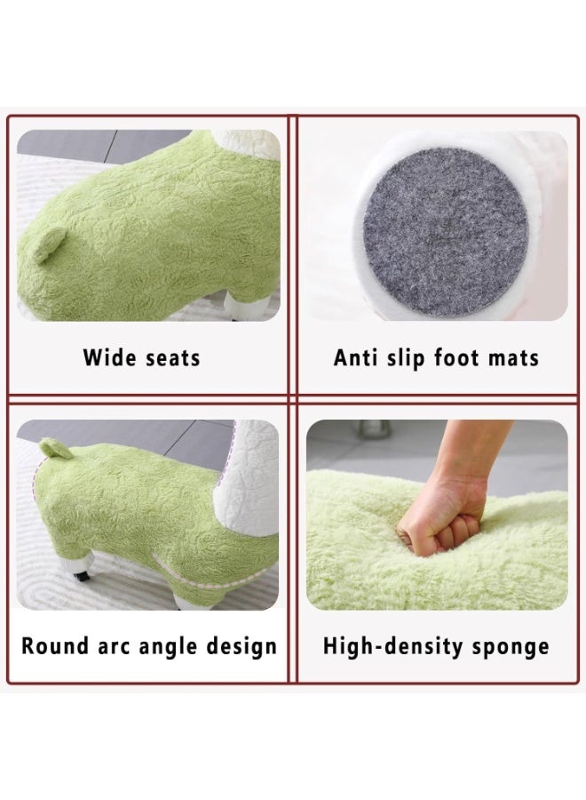 Alpaca Padded Footstool, Animal Change Shoe Footstool - Image 3