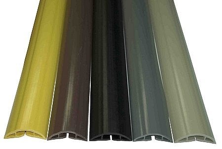 Electriduct Small Plastic Flexible Floor Cord Cover Cable Protector and Wire Concealer - Includes Double Sided Tape - 5 Feet - Beige - Image 4