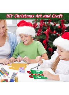 Civaner Civaner Christmas Craft Kit for Kids Christmas Tree Ornaments Hanging Art and Craft DIY Project Gingerbread House Crafts Kit Christmas Box Claus Reindeer Christmas Crafts for Kids, 6 Styles (48 Sets)  - Image 4