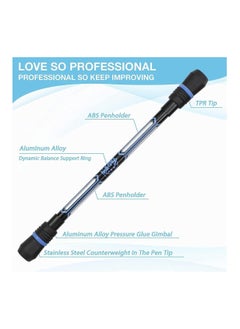 Y&D Spinning Pens, 12 Pcs Writable Rolling Finger Pen, Printing Rotating Pen Non-Slip Coated Mod with Weighted for Gaming Student Office Supplies, Black Ink, Relieve Stress (0.5 mm）  - Image 4
