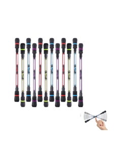 Y&D Spinning Pens, 12 Pcs Writable Rolling Finger Pen, Printing Rotating Pen Non-Slip Coated Mod with Weighted for Gaming Student Office Supplies, Black Ink, Relieve Stress (0.5 mm）  - Image 1