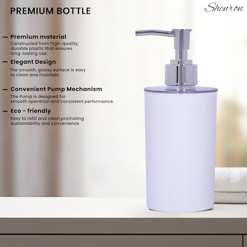 Shenron White Liquid Soap Dispenser for Wash Basin & Bathroom, Liquid Soap Refillable Plastic Dispenser Hand Wash, Soap Dispenser for Kitchen & Household use, Set of 3 (Plastic) - Image 5