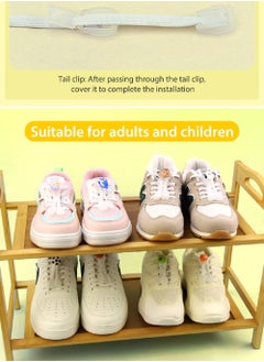 Generic Cartoon Cute No-tie shoelace buckle 1 Pair Set（Panda Shoe Buckle*2＋Shoelaces*1＋tail clips*4）For Women and Kids/Boys/Girls  - Image 5