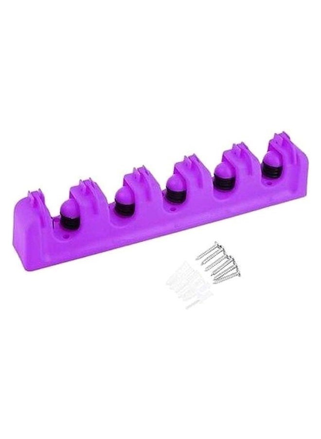 Universal Broom Holder And Organizer (Fuchsia) 5 Pieces 