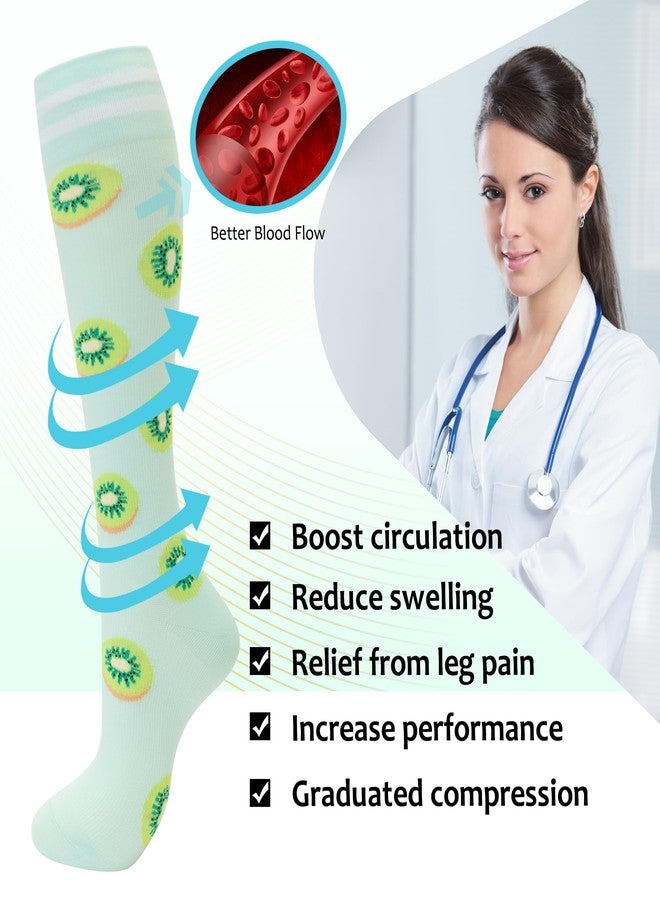 fenglaoda Compression Socks for Women Men Support Circulation 6 Pairs Socks For Nurse, Travel, Flight - Image 5