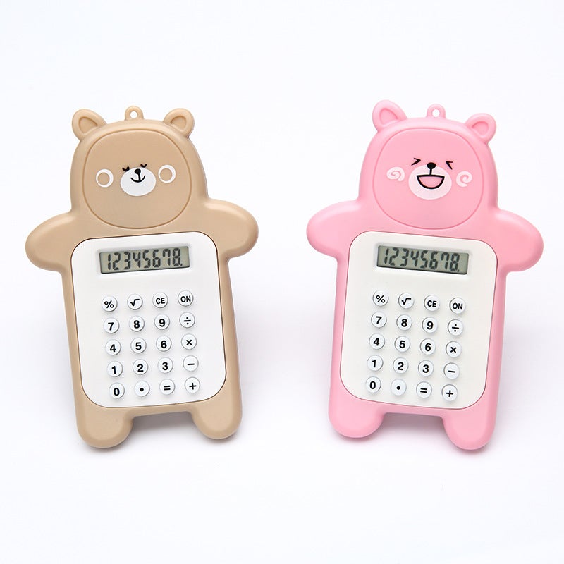 Supply Mini Calculator Cartoon Cute Bear Calculator Student Mini Portable Small Calculator - Image 1