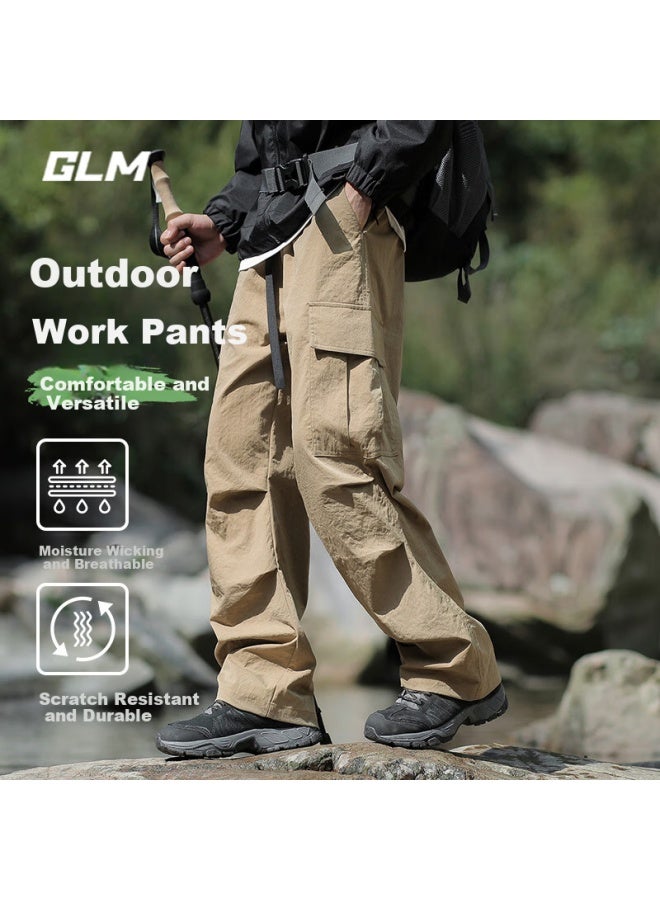 Glm Cargo Pants For Men, Spring And Summer Outdoor Loose Paratrooper Pants, Waterproof Hiking Assault Casual Trousers, Black, Size M - Image 2