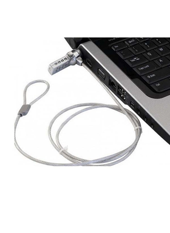 Resettable Combination Notebook Computer Cable Lock