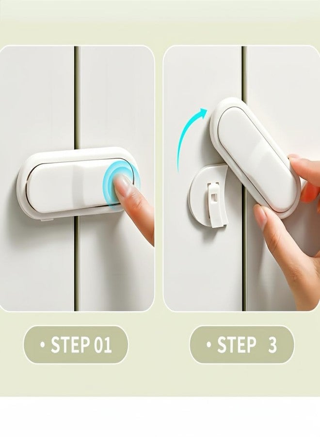 ClickFit Child Safety Cabinet Locks for Babies & Toddlers | No Drill Adhesive Safety Lock for Doors, Drawers, Cupboards, Fridge & Toilet | Baby Proofing Lock (6, Standard) - Image 3