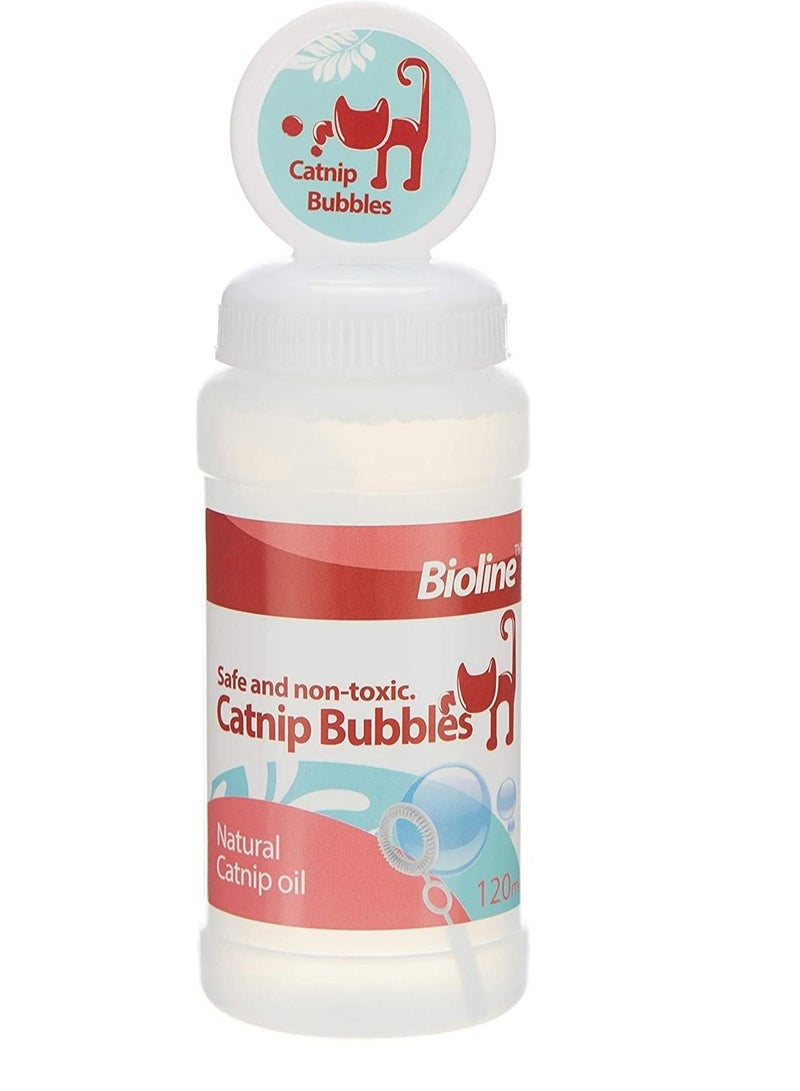Bioline Scented Catnip Oil Bubbles for Pets 120ML - Image 1
