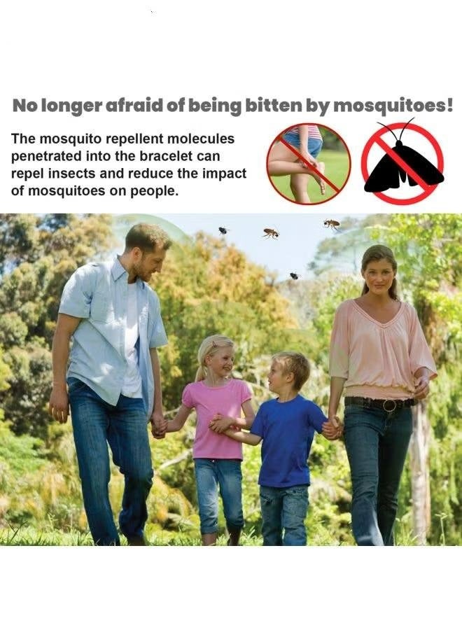 JUE-FISH Unisex Physical Mosquito Repellent Wristband Outdoors Insect Repellent Bracelet Summer Mosquito Control Adjustable Size Comfortable to Wear - Image 2