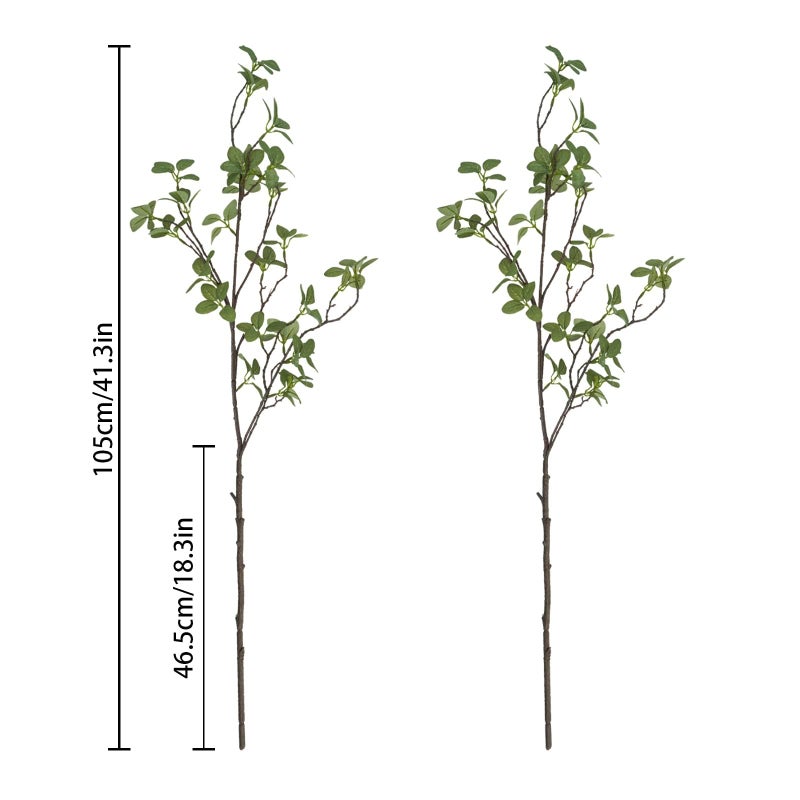 Ruidazon 6 pcs Artificial Greenery Stems, 41.3â€™â€™ Tall Fake Plants Branches Faux Greenery Ficus Twig Leaf for Home Garden Shop Office Desk Decoration - Image 5