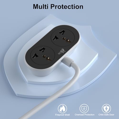 Hoteon Extension Board 10 Meter, 2500W Extension Cord, 10A Heavy Duty Ultra-Long Wire, 2 Universal Outlets Power Cord with Surge Protection, 3-Pins Power Cable for Home Office Indoor Outdoor - Image 5