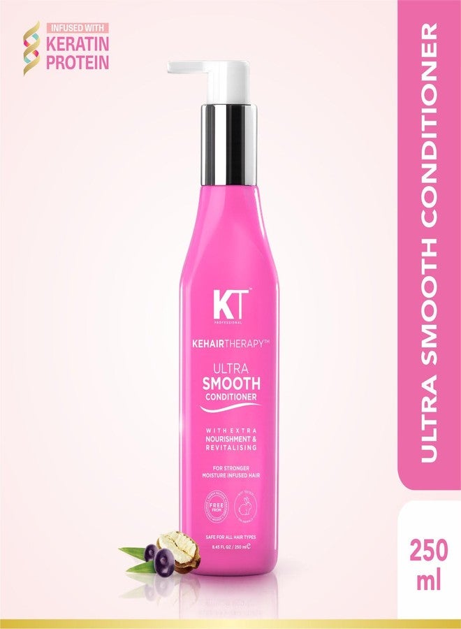 KT Professional Sulfate-Free Ultra Smooth Conditioner for Chemically Treated Hair | Deep Nourishment & Frizz Control | With Keratin & Natural Oils | 250ml - Image 3