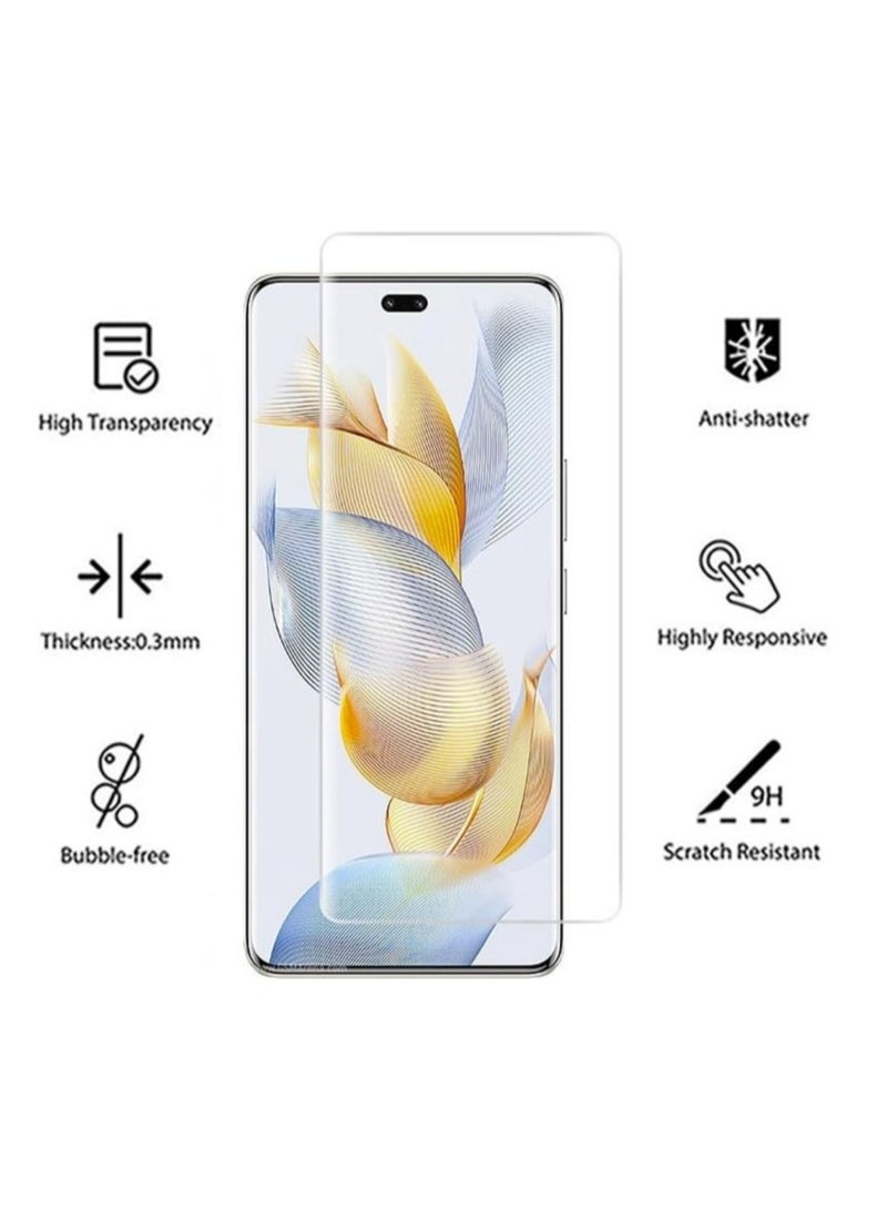 DUSALA For Honor 90 Pro Screen Protector UV Tempered Glass Full Cover the Screen 9H Hardness Anti-Scratch Anti-Shatter, Anti-Fingerprint Screen Protector for Honor 90 Pro 5G 2023 (UV Clear) - Image 4