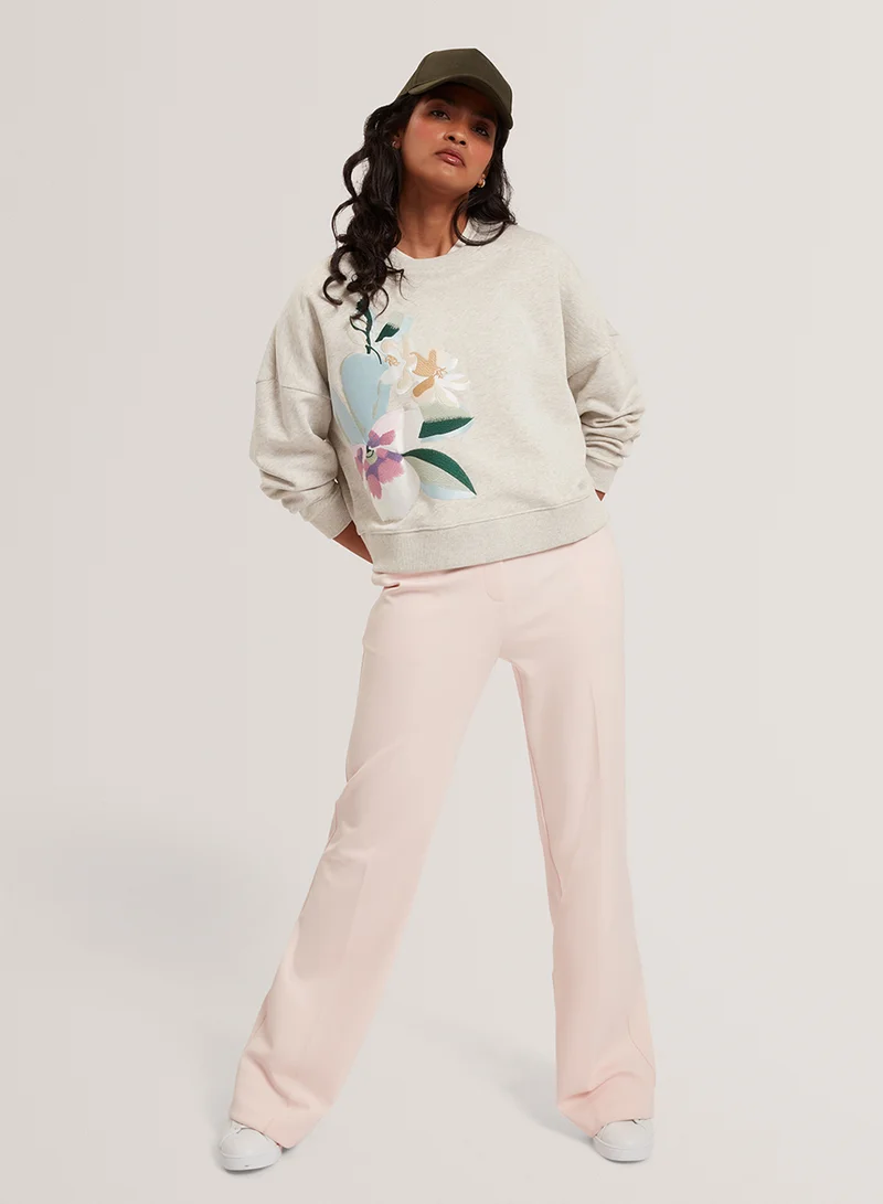 تيد بيكر Printed Embroidered Sweatshirt