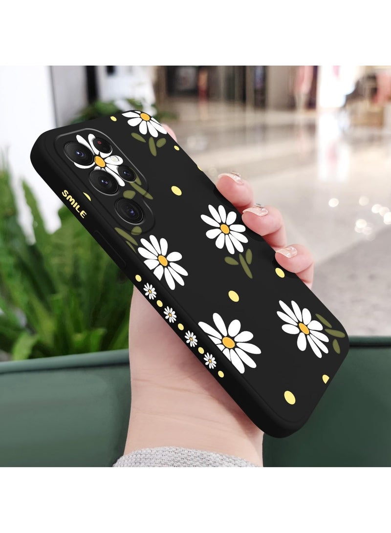 for Samsung Galaxy S25 Ultra Case, Slim Soft Non Slip Silicone for Samsung S25 Ultra Phone Cover 6.9 inch, Daisy Black - Image 3