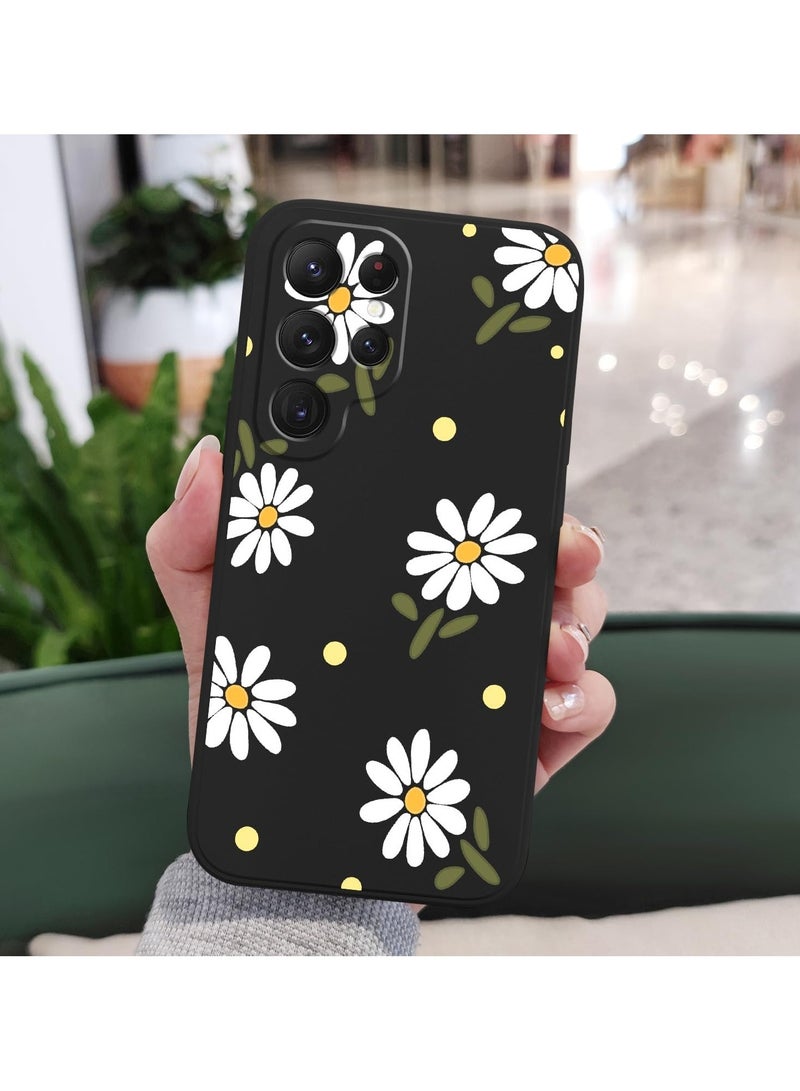 for Samsung Galaxy S25 Ultra Case, Slim Soft Non Slip Silicone for Samsung S25 Ultra Phone Cover 6.9 inch, Daisy Black - Image 4