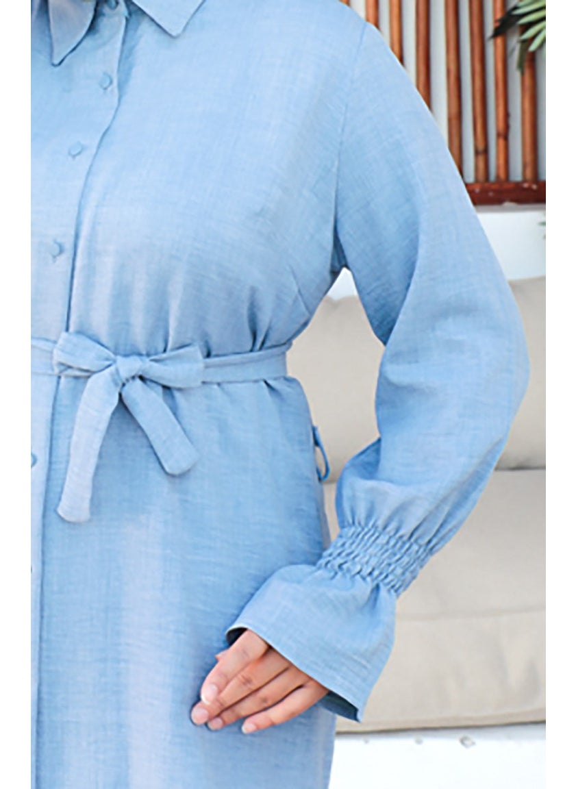 Plus Size Belted Tunic 2033-08 Blue - pzsku/ZAAEE5F2AF2AFA2DE1DC8Z/45/_/1738801448/47243fb8-686b-4219-b586-ef8aea4b25bd