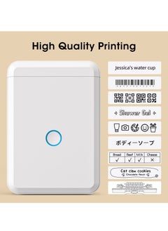 NIIMBOT D110 Label Printer Thermal Label Maker Machine with 1 Roll 15mm*30mm White Tape, Portable Mini Wireless Bluetooth Sticker Printer for Phone Easy to Use for School Office Home Organization Rechargeable Use, Mobile Phone Editable, Printable Width 10-15mm, White  - Image 2