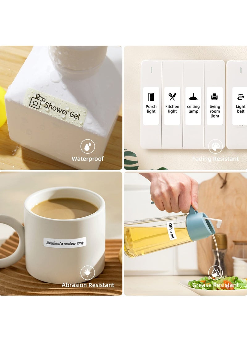 NIIMBOT - D110 Label Printer Thermal Label Maker Machine with 1 Roll 15mm*30mm White Tape, Portable Mini Wireless Bluetooth Sticker Printer for Phone Easy to Use for School Office Home Organization Rechargeable Use, Mobile Phone Editable, Printable Width 10-15mm, White - Image 1