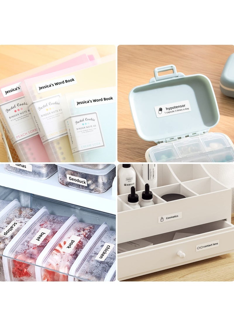 NIIMBOT - D110 Label Printer Thermal Label Maker Machine with 1 Roll 15mm*30mm White Tape, Portable Mini Wireless Bluetooth Sticker Printer for Phone Easy to Use for School Office Home Organization Rechargeable Use, Mobile Phone Editable, Printable Width 10-15mm, White - Image 1