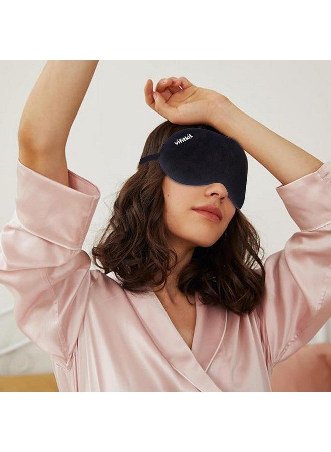 Vifitkit VFK by Trendy Home Eye Mask For Sleeping With Adjustable Strap, Premium Sleeping Mask for Men, Women and Kids, Blind Fold For Comfortable Sleep, Travelling Sleep Mask, Sleeping Eye Mask (Black) - Image 1