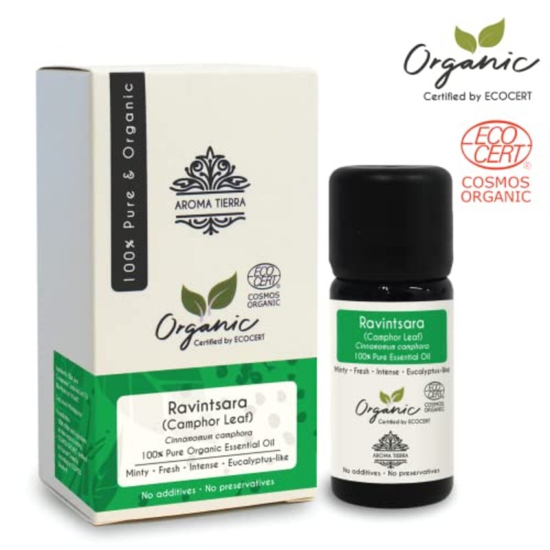 للناشر والعلاج العطري: زيت رافينتسارا العطري العضوي، 10 مل، رائحة الكافور الطبيعية النقية تشبه الأوكالبتوس، دعم التنفس الواضح وتنقية الهواء. - Image 5