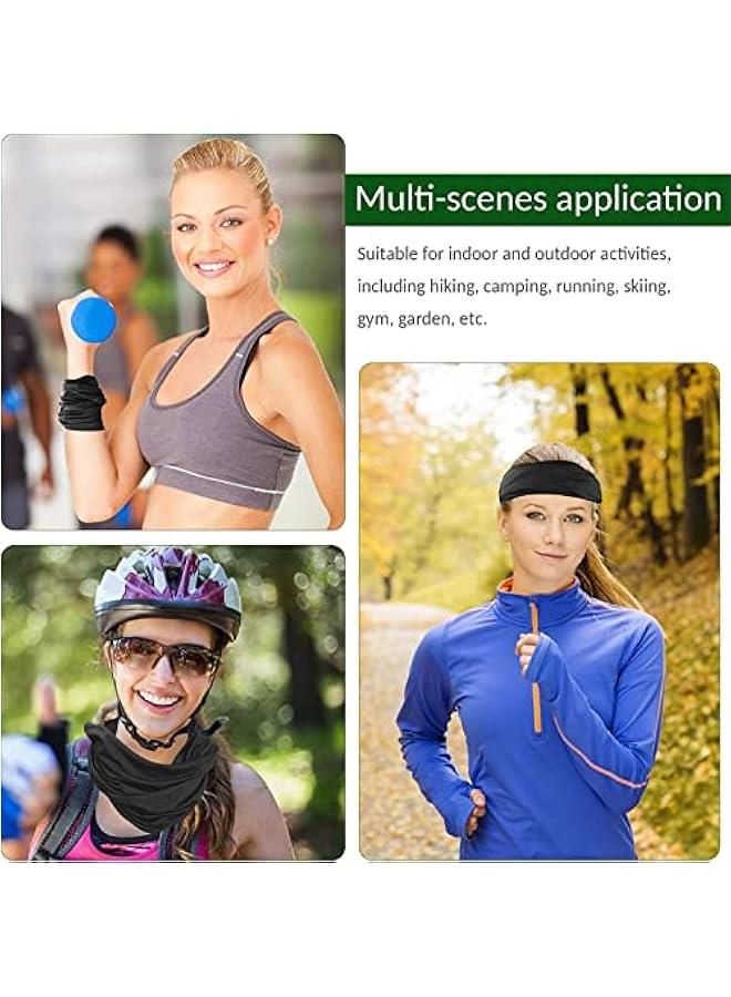 Bandana for Dust & Sun Protection, Ces with Cool Lightweight, Windproof, Breathable Material, Fishing Hiking Running Cycling, Black - Image 5