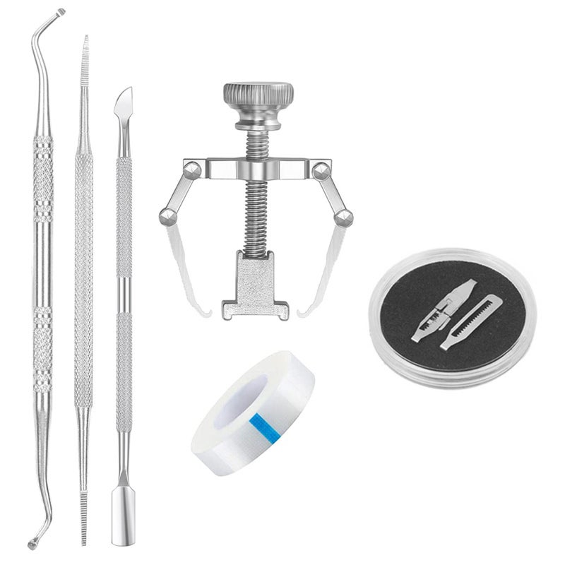 Ingrown Toenail Corrector 6Pcs Silver Stainless Steel - Sturdy Durable Safe Nail Lifter for Ingrown Toenail Relief At-Home Foot Care - Image 1