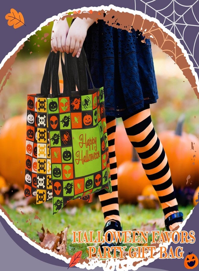 Ribbonlic 48 Pcs Halloween Treats Bags Tote Gift Reusable Candy Goodie Bags for Halloween Party Favors(Creative Style) - Image 2