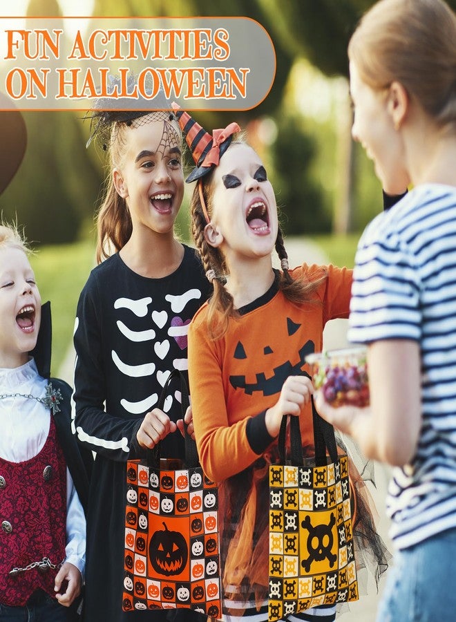 Ribbonlic 48 Pcs Halloween Treats Bags Tote Gift Reusable Candy Goodie Bags for Halloween Party Favors(Creative Style) - Image 5
