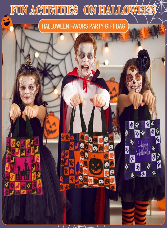 Ribbonlic 48 Pcs Halloween Treats Bags Tote Gift Reusable Candy Goodie Bags for Halloween Party Favors(Creative Style) - Image 4