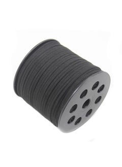 Fodattm 100 Yard Spool Flat Suede Leather Cord Lace Beading Craft Thread String For Beading Jewelry Crafts (Black)  - Image 2