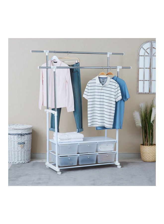 Home Box Lapis Garment Rack With 6 Drawers  - Image 2