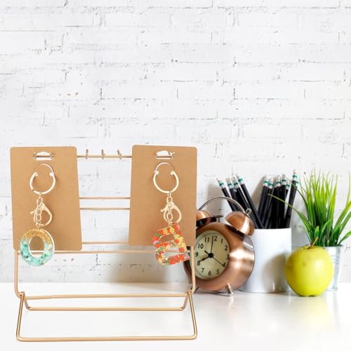 Festiko® Keychain Display Cards (Brown Kraft A, Pack of 100 Pcs, 4.7"*3.1"), Keyring Display Cards, Jewellery Display Cards - Image 5