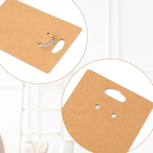 Festiko® Keychain Display Cards (Brown Kraft A, Pack of 100 Pcs, 4.7"*3.1"), Keyring Display Cards, Jewellery Display Cards - Image 3