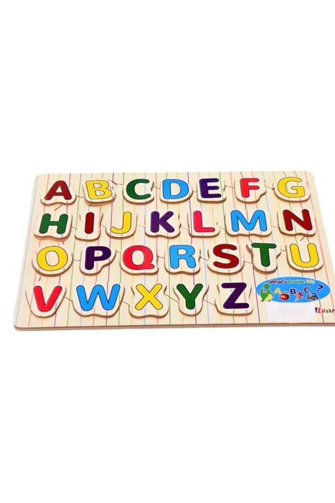iLearn 🧠 3D Wooden Alphabet Puzzle – 26 Pieces | Educational & Creative Learning Toy for Kids - Image 1