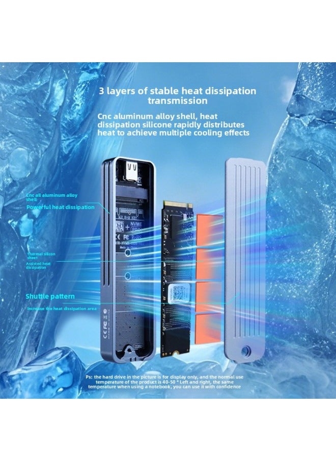 Generic ITGZ Fingerprint Encryption M.2 Solid State Disk Box NVMe/SATA Dual Protocol Mobile Laptop SSD External Box-Color:[M.2 Fingerprint Encryption Hard Disk Box] Dual Protocol  - Image 5