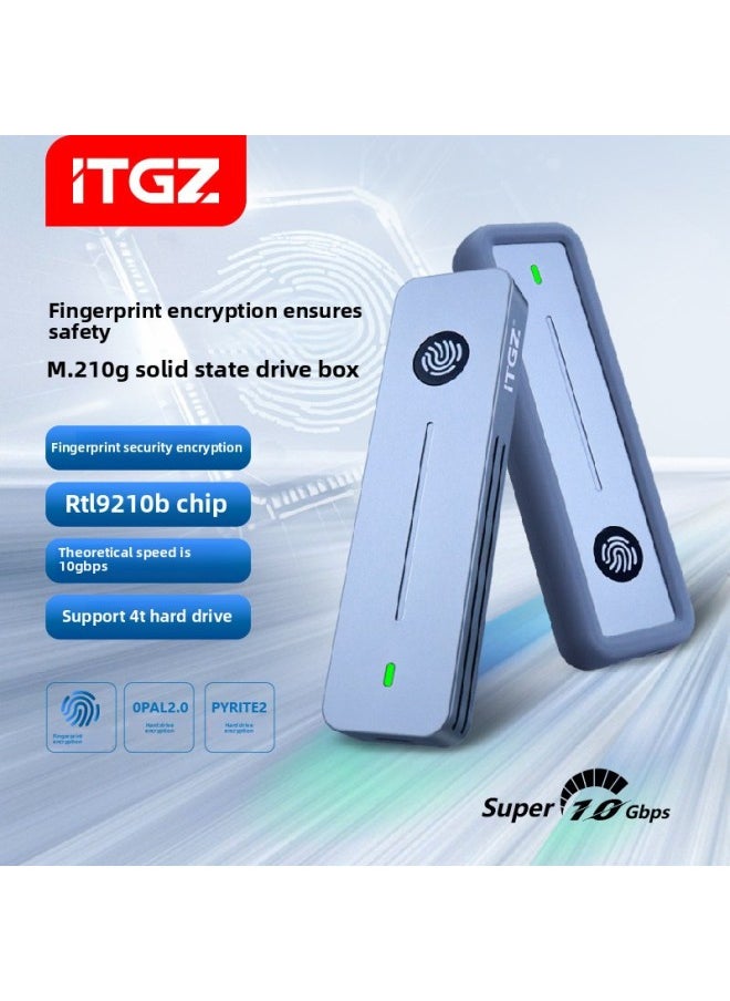 Generic ITGZ Fingerprint Encryption M.2 Solid State Disk Box NVMe/SATA Dual Protocol Mobile Laptop SSD External Box-Color:[M.2 Fingerprint Encryption Hard Disk Box] Dual Protocol  - Image 2